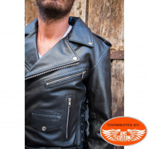 Leather Biker Perfecto Jacket Hells-Design
