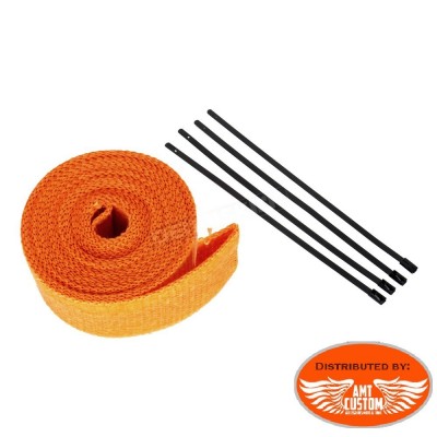 7,5m Kit bande thermique échappement Orange