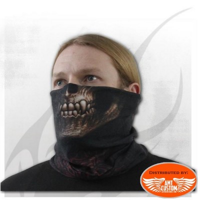 Stitched up - black multifunctional face wraps motorcycle