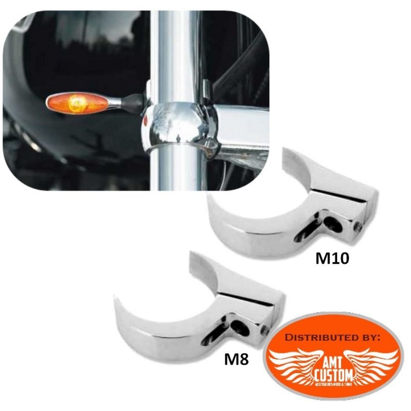 Support de phare moto avec fixation clignotant LSL/Highsider pour fourche  42 – 43 mm - Équipement moto