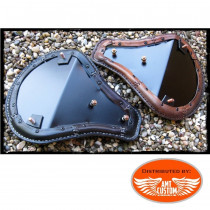 Installation fixing Brown Solo Seat Skull Custom for Choppers Bobbers Harley