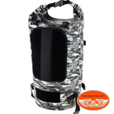 Backpack UBIKE Waterproof Cylindrical 30L Black