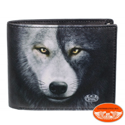 Spiral face biker wolf wallet