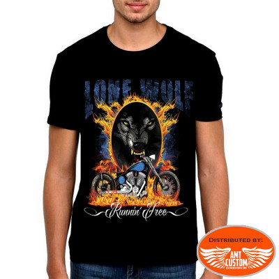 T-shirt biker "LONE WOLF"