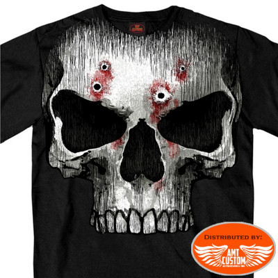 T-shirt Biker Skull Bullet