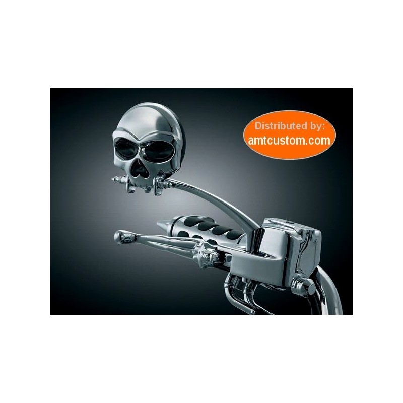 Retro Chrome Tête de mort Skull 3D moto custom harley intruder dragstar daytona 
