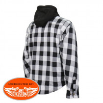 Black & White Flannel Reinforced Hooded Jacket