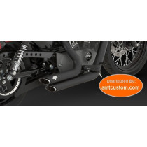 Exhaust Harley Sportster XL 883 1200 Slash-Cut Black Short