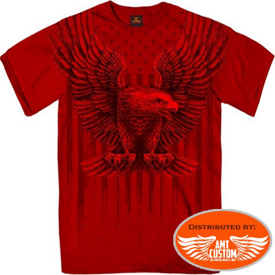 Red Eagle USA MC Biker T-Shirt