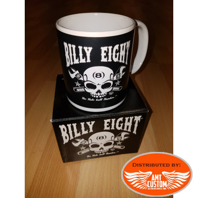 Mug Skull Billy Eight noir et blanc