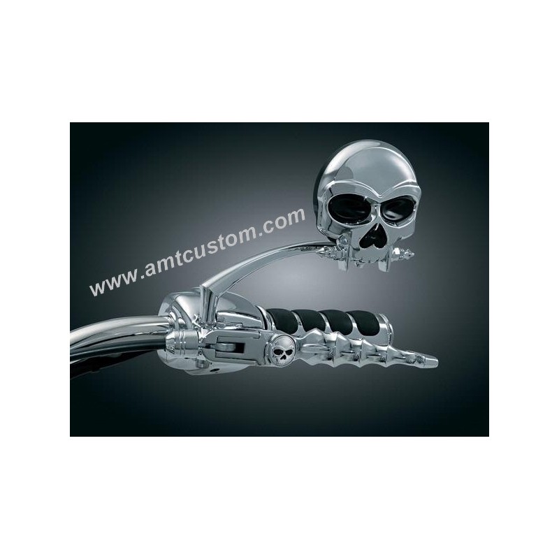 Skull Skeleton 100% Aluminum Vanity License Plate Tag 6" x 12" Chrome The Finger 