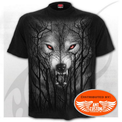 Black Forest Howling Wolf Head T-Shirt
