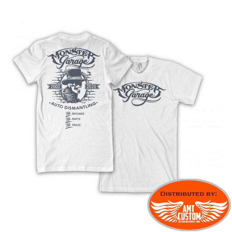 Monster Garage® Men's White Skull T-Shirt