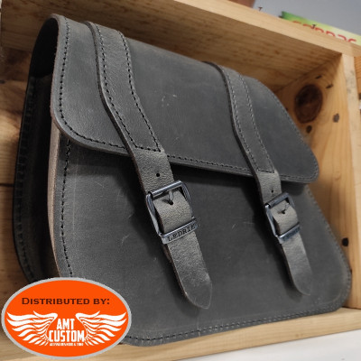 Dyna Single Sided Brown leather bag for Harley Davidson Dyna