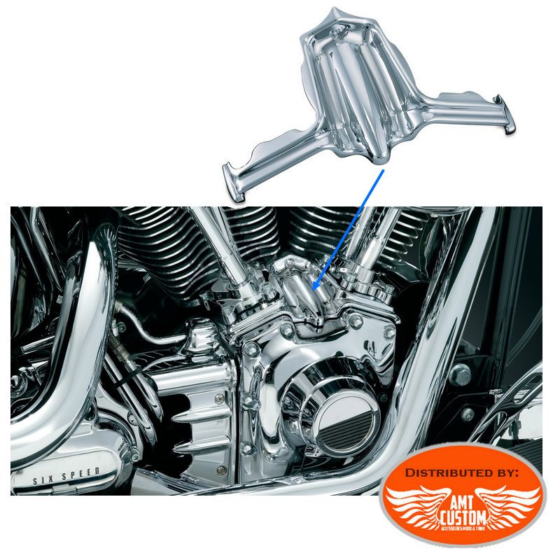 Enjoliver carter moteur chrome Twin Cam Harley Dyna Softail