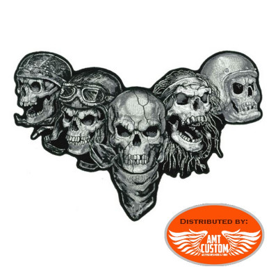 Iron-on Patch Family 5 Skulls
