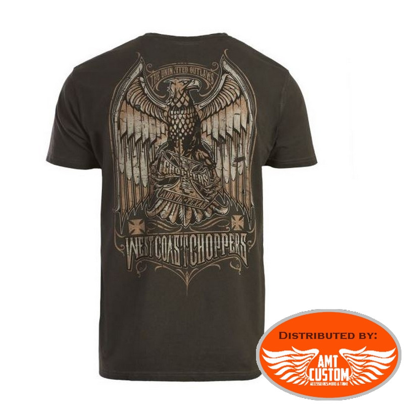 Tee-shirt homme biker anthracite aigle West Coast Choppers dos