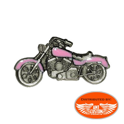 Pin's Métal Moto Rose Lady Rider