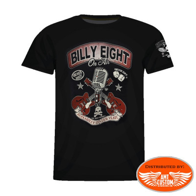T-Shirt Billy Eight skull guitares micro