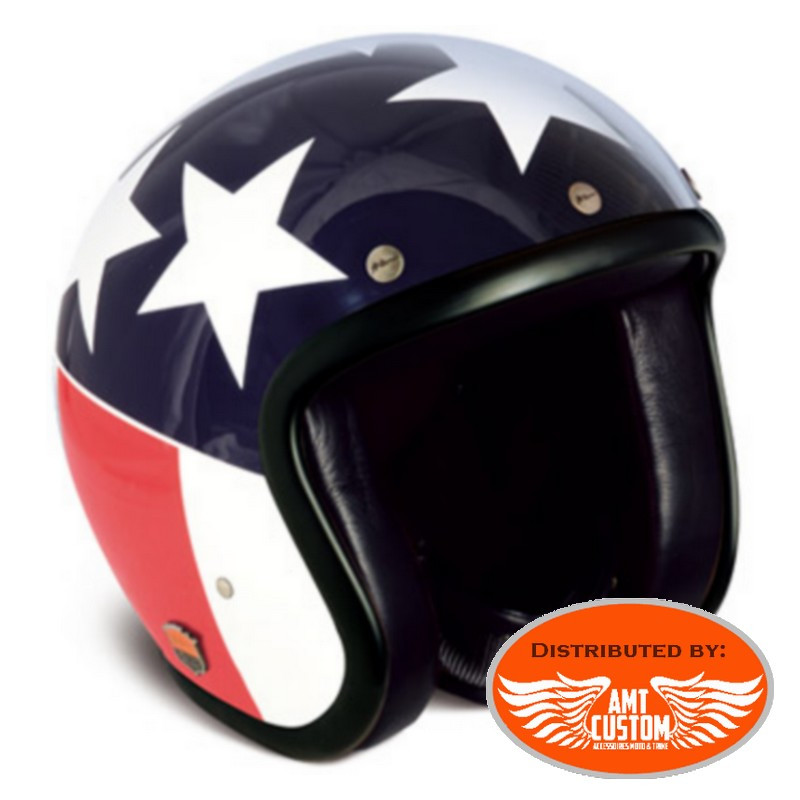 Jet Helmet Ubike Glossy USA Flag