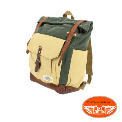 Backpack UBIKE in cotton canvas and leather