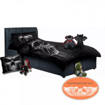 Skull Scroll Duvet Cover and Pillowcases Bed Set