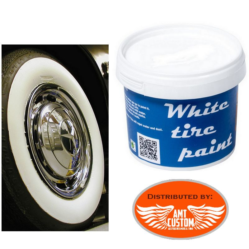 peinture pneu flanc blanc moto voiture HC07-005 highway hawk