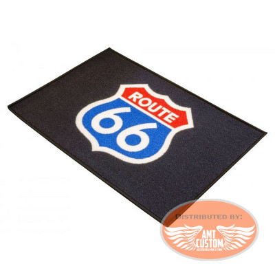 Black Logo Route 66 PF Doormat Floor Mat
