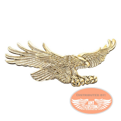 Gold Eagle Spread Wings Adhesive Emblem