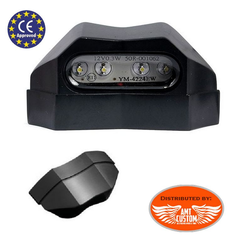 Eclairage LED plaque immatriculation ECE Noir Moto & Trike nitro