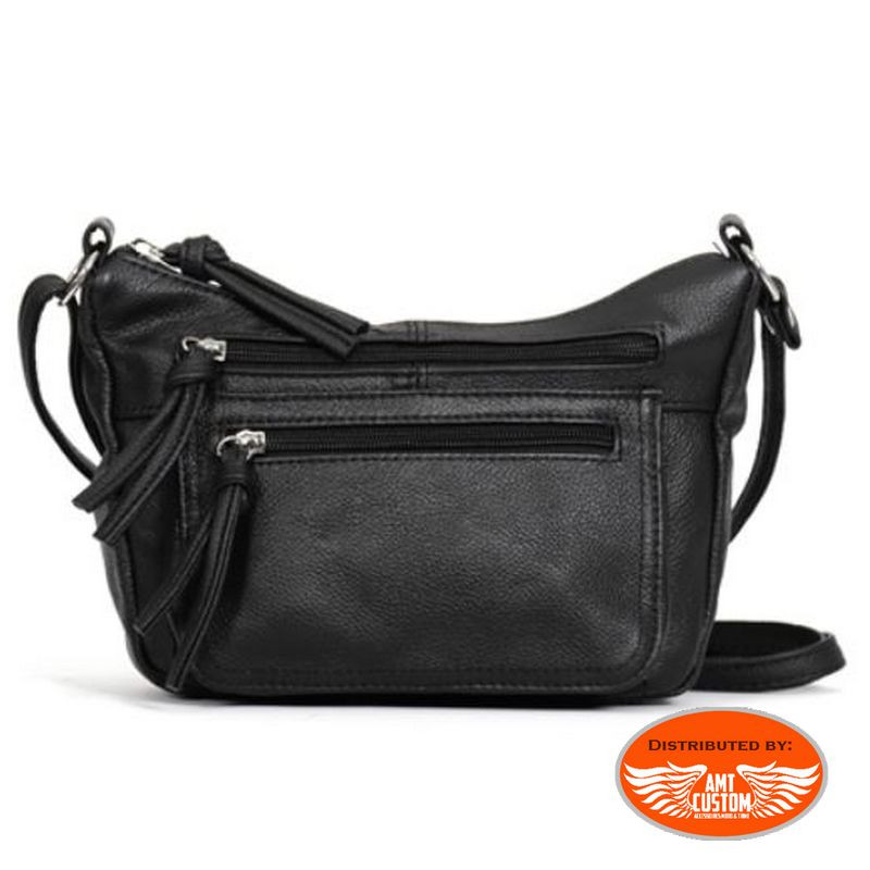 Black Leathers Lady Rider shoulder purse