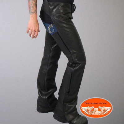Pair of Lady Rider leather motorcycle chaps