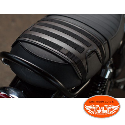 Universal saddlebag support for motorcycles straight bench saddles with a passenger seat Café Racer sls sw motech
