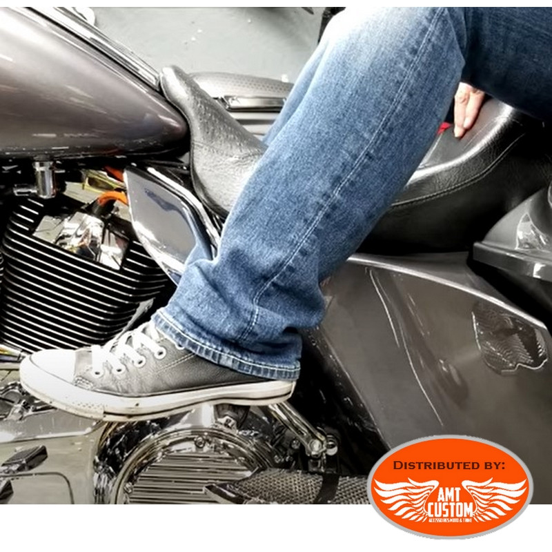 Repose pieds autoroute Streamline, pour Harley avec talon -  Moto-Custom-Biker