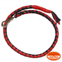 Red and Black Get back Whip genuine Leather