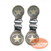 Pair of Star Trouser Clips for Lace-up Boots