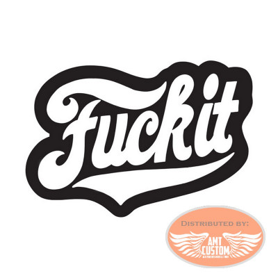 Sticker Adhésif "Fuck It" Décoratif Casque Moto