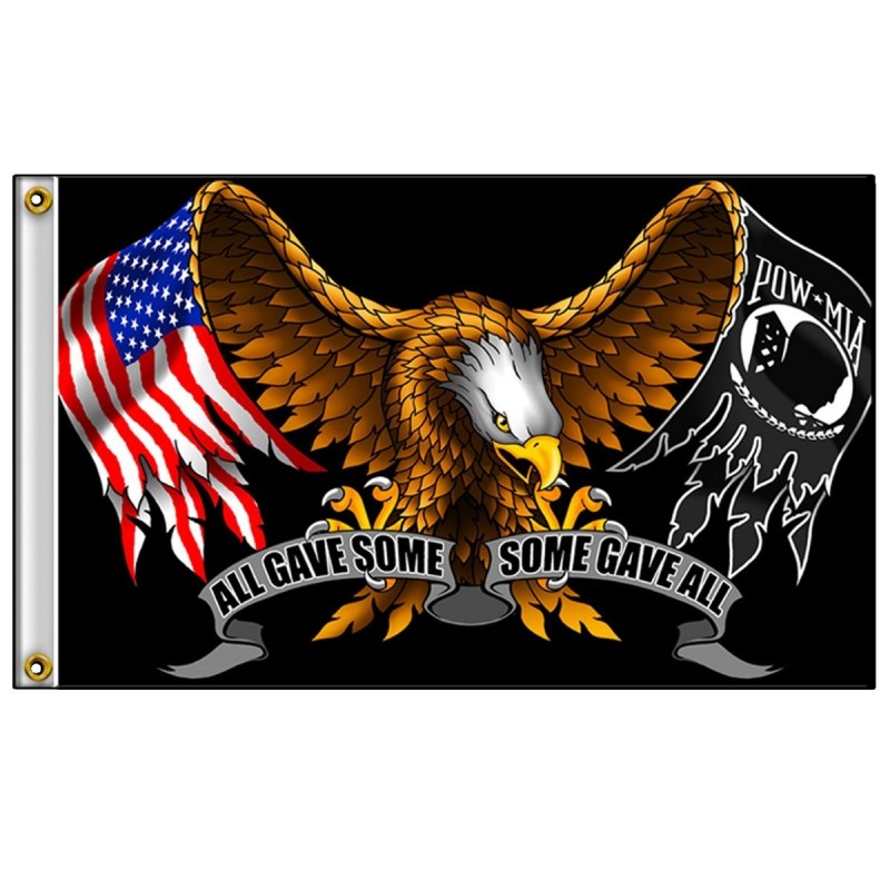 US FLAG Motorcycle UNITED WE STAND fits 3/8" Pole Sleeve Bike Eagle USA American 