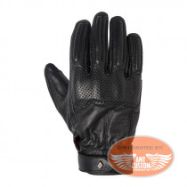Roland Sands Roswell 74 Black Leather Gloves CE Approval