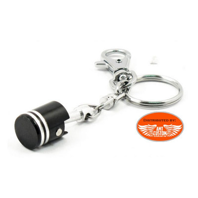 Black Piston motorcycle Keychain