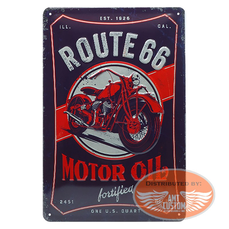 Plaque Murale Décorative *Motor Oil Route 66*