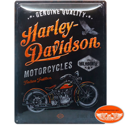 Black and Orange retro Decorative Wall Plaque Harley