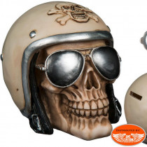 Skull with Helmet lockable Piggy Bank