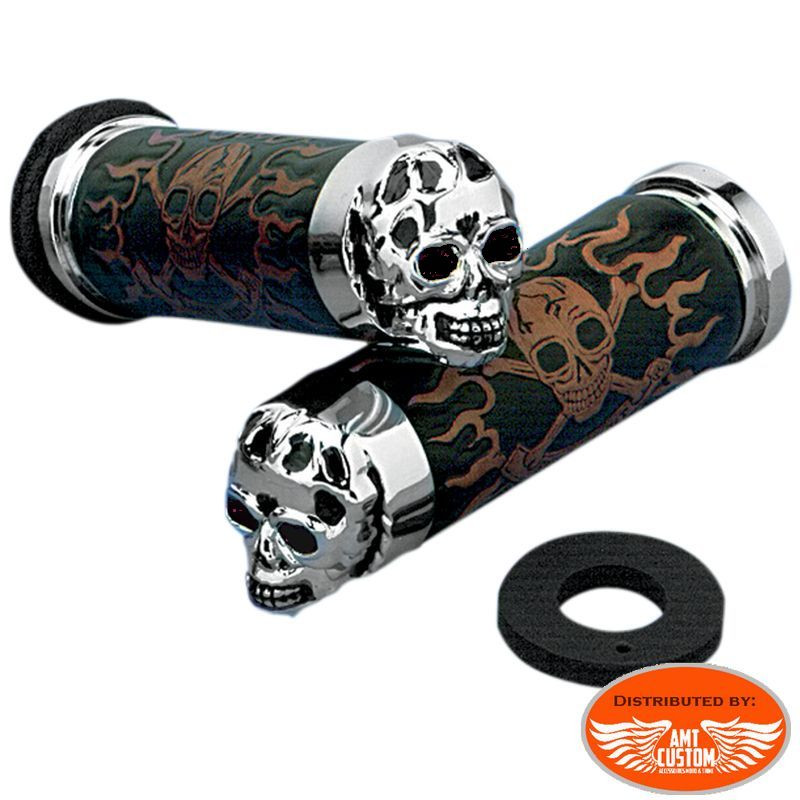 Pommeau de levier de vitesses skull aviator - Accessoires custom, pieces  pour harley, articles biker