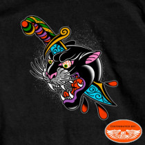 Black Panther Tattoo style Bikers tshirt