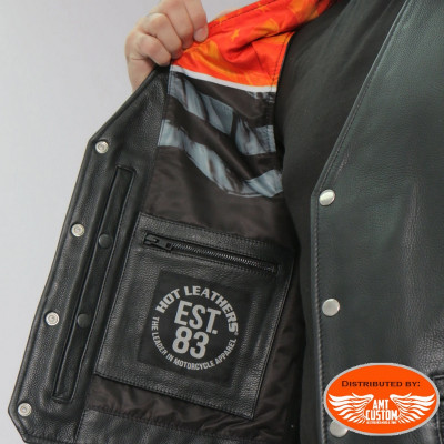 Eagle V-Twin Black Leather Vest