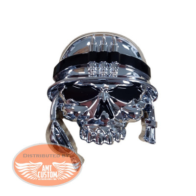stickers skull military helmet chrome 3D motorcycle