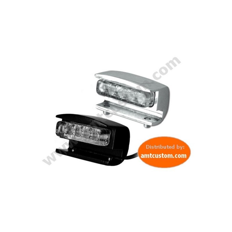 Led License plate light Chrome and Black motorcycles and Trikes