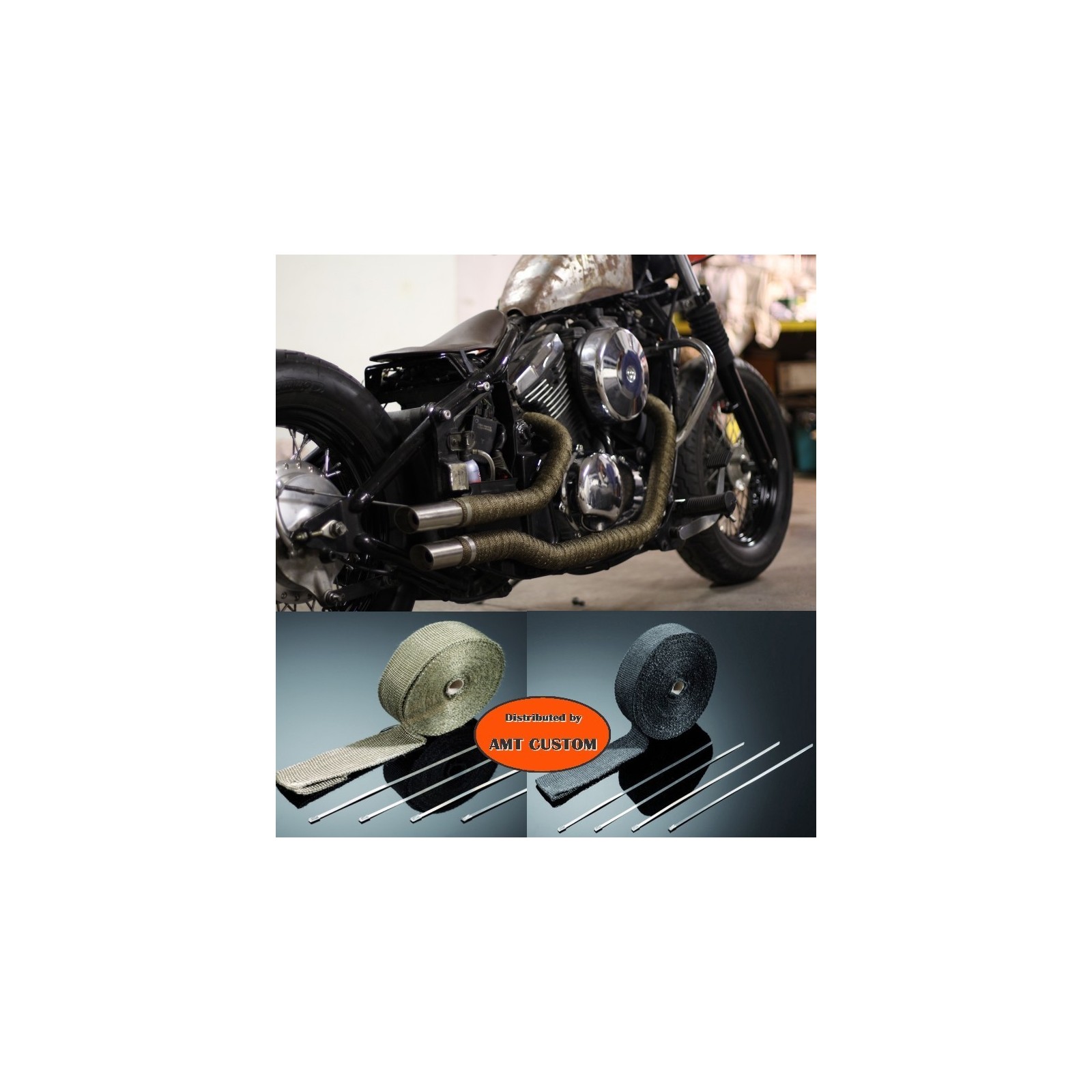Thermotec- Bande thermique d'échappement - 2 de large - Universel - Fibre  de carbone - 519858 – Kustom Store Motorcycles