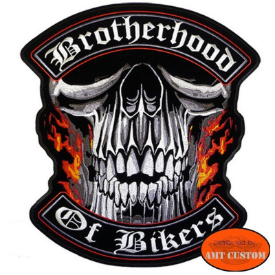 Skull Brotherhood patch biker jacket vest  harley custom chopper trike